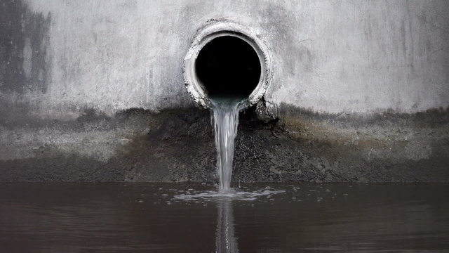 Waste pipe or drainage polluting environment