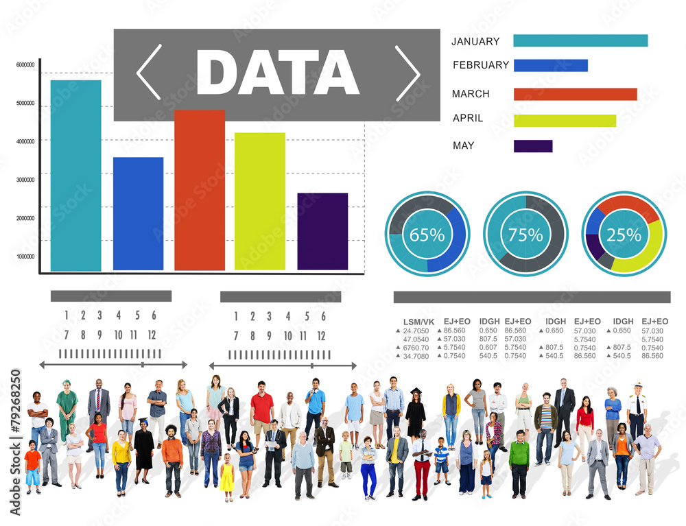 Aufkleber data analytics chart performance pattern statistics concept