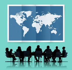 World Global Business Cartography Globalization Concept