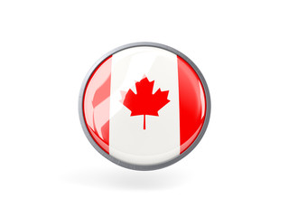 Round icon with flag of canada