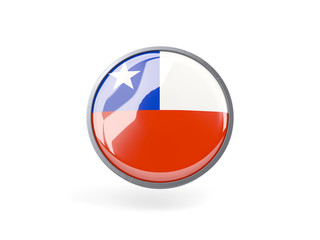 Round icon with flag of chile