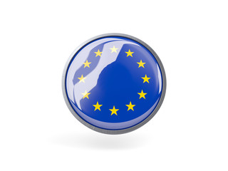 Round icon with flag of european union
