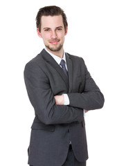 Businessman arm folded