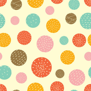 Spring seamless pattern. Polka dot.