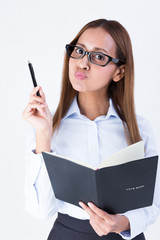 コピースペース　ハーフ女性のOL