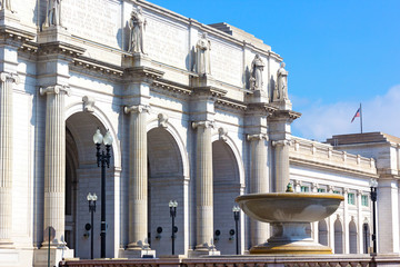 Fototapeta na wymiar Facade of the Union Station in Washington DC.