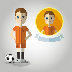 Football Player Mascot great for any use. Vector EPS10.