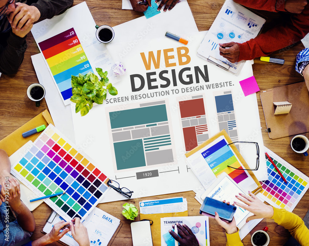 Poster web design network website ideas media information concept