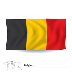 Fototapeta premium Flag of Belgium