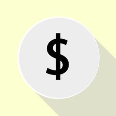 Money icon - dollar sign. Vector illustration.