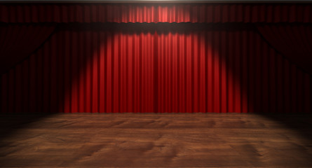 Red Stage Curtain