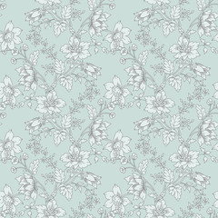 Abstract vintage seamless damask pattern