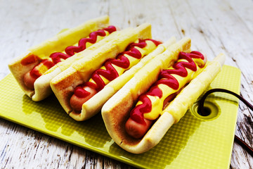 Hot Dog with mustard and ketchup