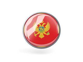 Round icon with flag of montenegro