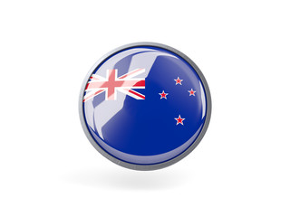 Round icon with flag of new zealand