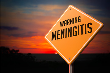 Meningitis on Warning Road Sign.