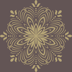 Orient  Pattern. Abstract Golden Ornament