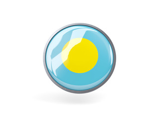 Round icon with flag of palau