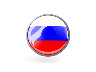 Round icon with flag of russia
