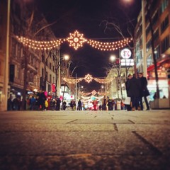 Nice View from the ground along the Shopping-Street in Vienna