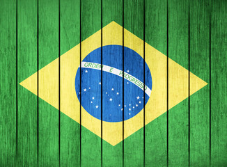 Wooden Flag of Brazil