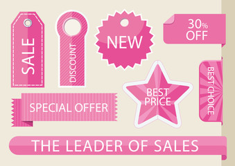 Set tags with ribbons and labels