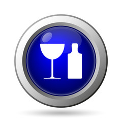 Bottle and glass icon