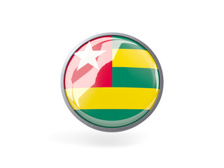 Round icon with flag of togo