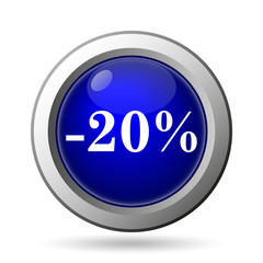 20 percent discount icon