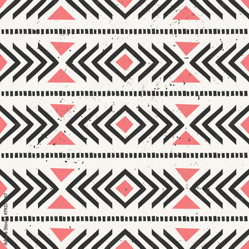 Poster hand drawn abstract seamless pattern