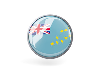 Round icon with flag of tuvalu