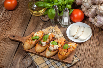 Appetizer bruschetta.