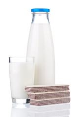 Milk with fresh wafer