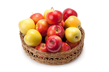 apples arranged in a basket