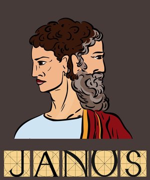 Janus with title