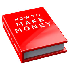 Book how to make money  isolated on white background