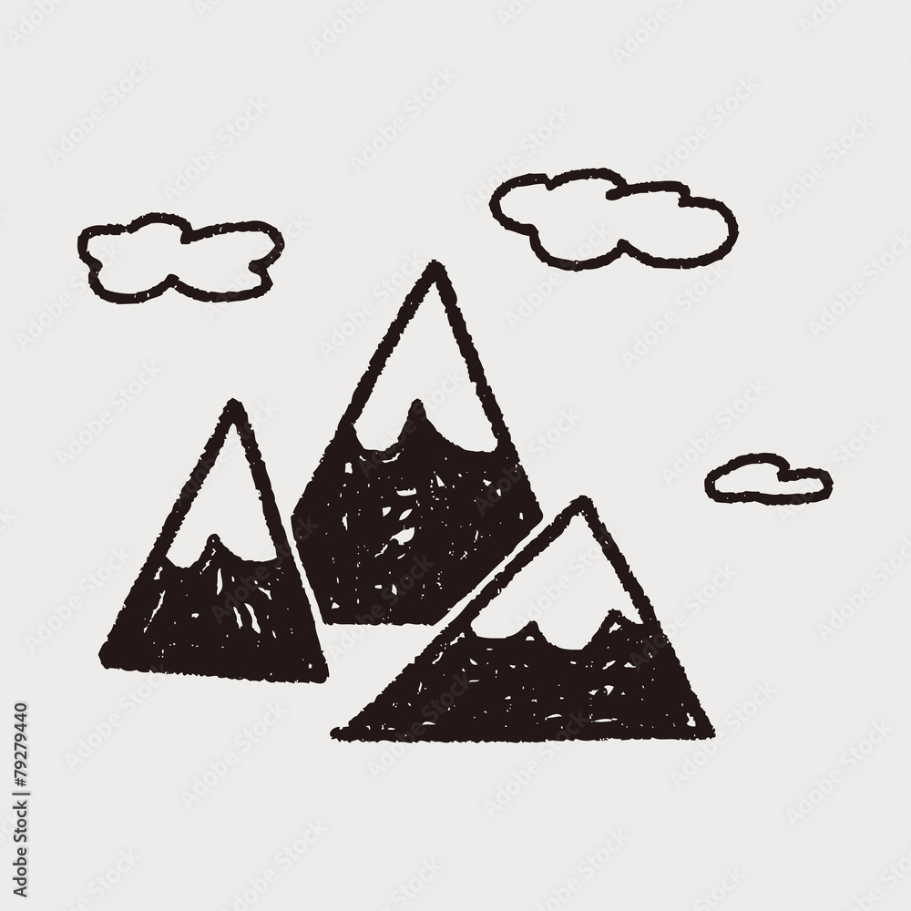 Canvas Prints doodle mountain