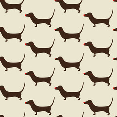 Christmas dachshund Pattern