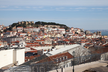 Fototapeta na wymiar Lisbon roofs.
