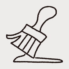 paint brush doodle drawing