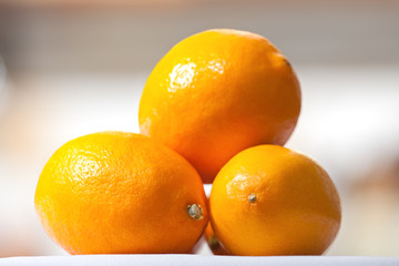 Fresh orange on a table