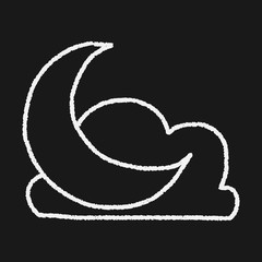 moon and cloud doodle drawing