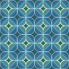 Seamless retro green and blue background pattern © Jyll