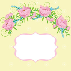 Frame for your text with floral background