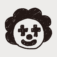 clown doodle drawing