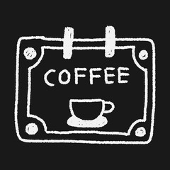 coffee shop sign doodle drawing