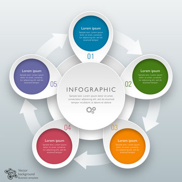 Infographics Vector Background #5-Sep Process