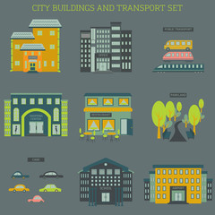 City buildings and transport set