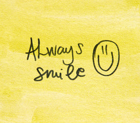 always smile text