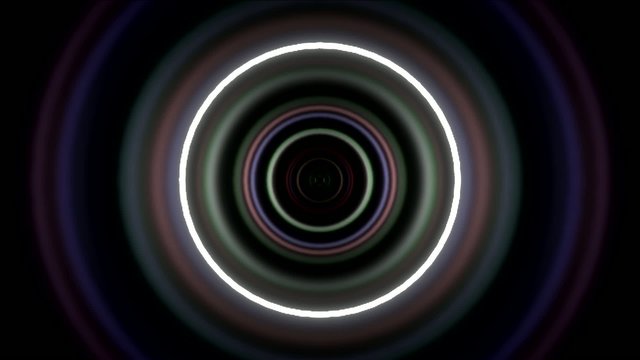 Wobbling camera lens circle background